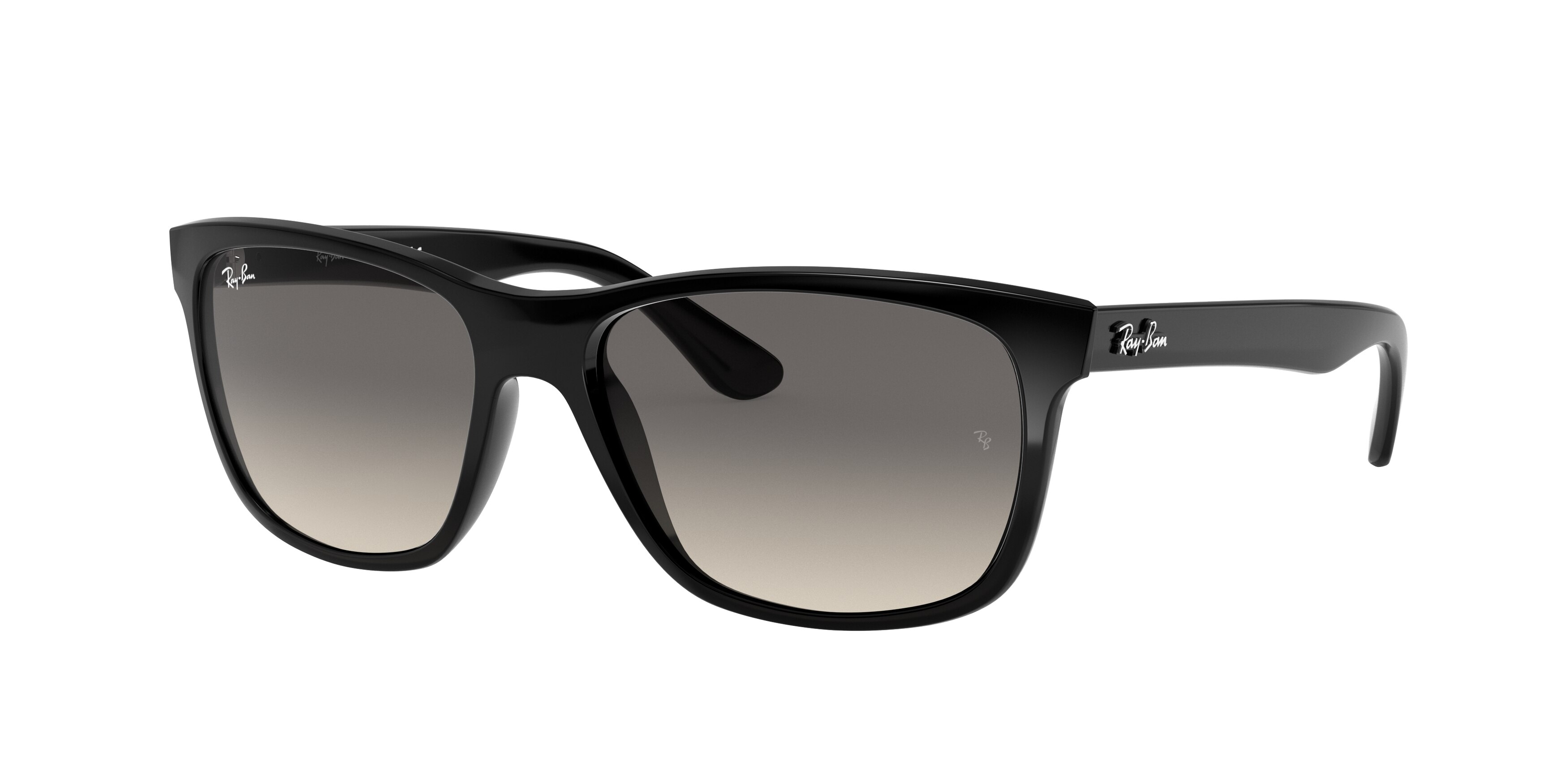 Ray - Ban Herren RB4181 RB4181 601/71 Sonnenbrillen Injiziert Schwarz Grau Quadratisch Normal Schattiert-image